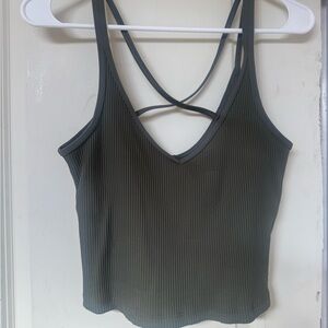 Vuori Ribbed Camisole - green